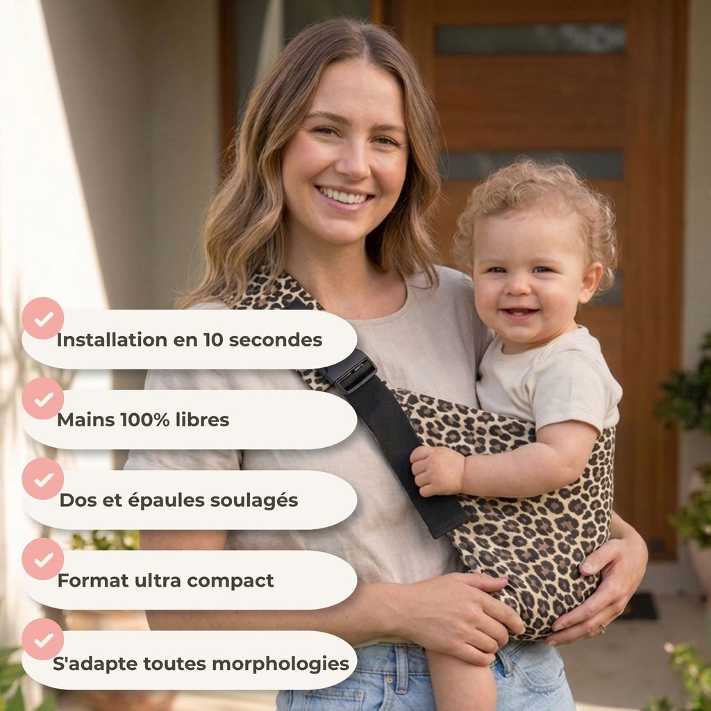 Porte-Bébé Latéral - 100% mains libres