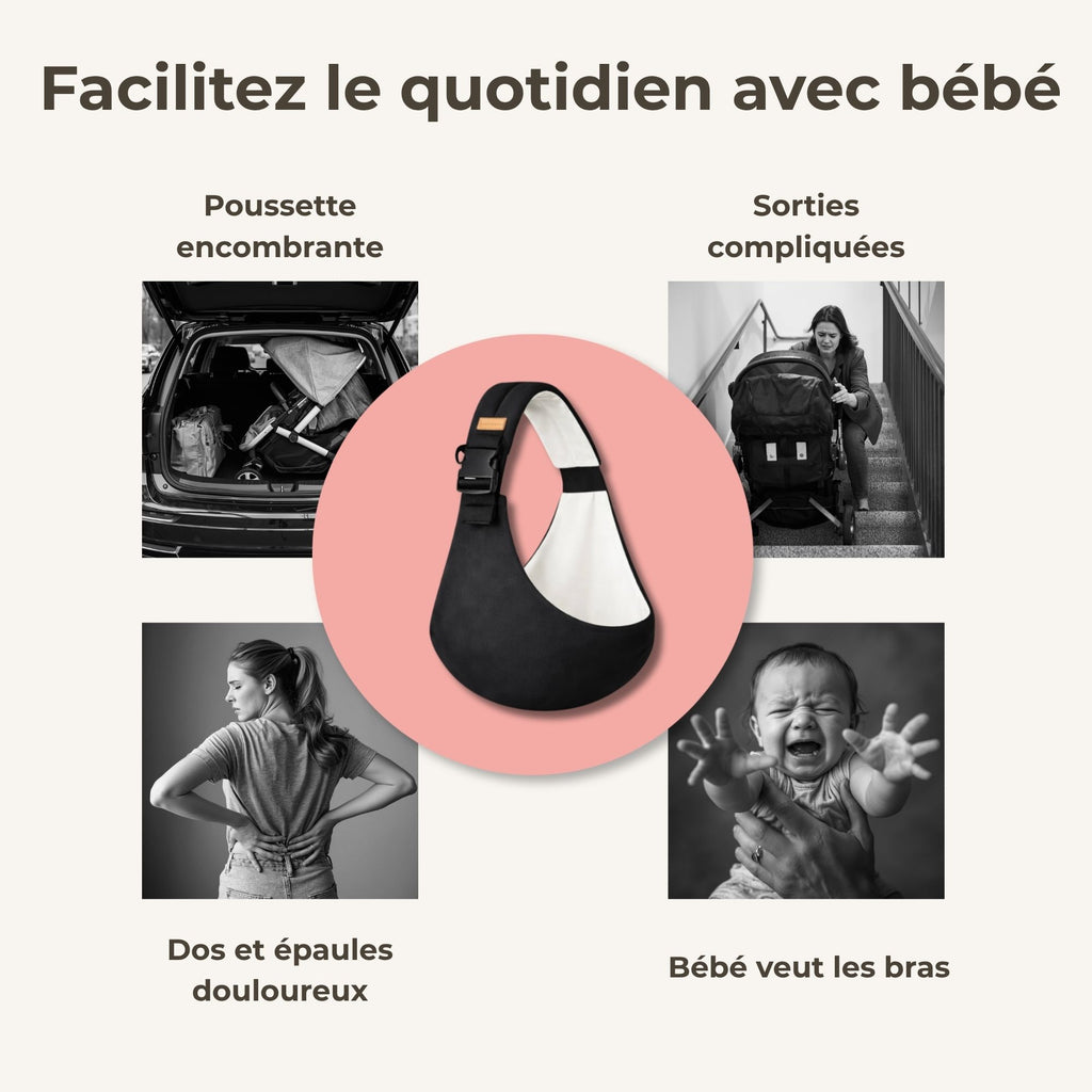 Porte-Bébé Latéral - 100% mains libres
