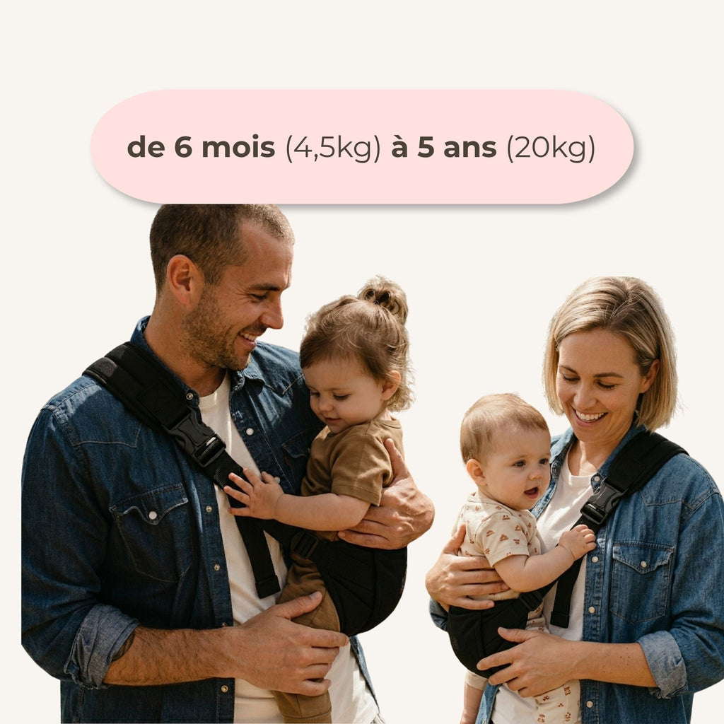 Porte-Bébé Latéral - 100% mains libres